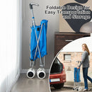 Folding Shopping Utility Cart with Water-Resistant Removable Canvas Bag by LJGDeals