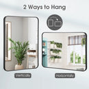 Metal Framed Bathroom Mirror with Rounded Corners by LJGDeals
