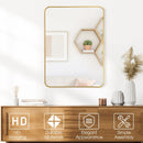 Metal Framed Bathroom Mirror with Rounded Corners by DirectDeals