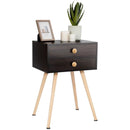 Modern Nightstand Bedside Table Mid Century with 2 Drawers-Natural by LJGDeals