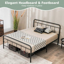 Heavy Duty Metal Platform Bed Frame with Headboard by LJGDeals