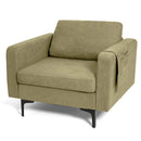 Modern Accent Armchair with Side Storage Pocket by DirectDeals