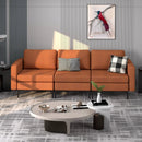 3-Seat Sectional Sofa Couch with Armrest Magazine Pocket and Metal Leg by LJGDeals