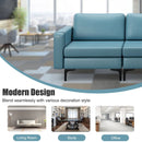 3-Seat Sectional Sofa Couch with Armrest Magazine Pocket and Metal Leg by LJGDeals