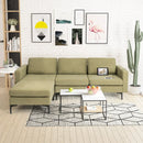 Modular 3-Seat L-shaped Sectional Sofa with Reversible Chaise and 2 USB Ports-Green by LJGDeals