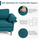 Modern Fabric Accent Armchair with Original Distributed Spring and Armrest Cushions by LJGDeals