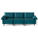 Large 3-Seat Sofa Sectional with Metal Legs for 3-4 people by DirectDeals