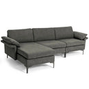 Extra Large Modular L-shaped Sectional Sofa with Reversible Chaise for 4-5 People by LJGDeals