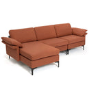 Extra Large Modular L-shaped Sectional Sofa with Reversible Chaise for 4-5 People by LJGDeals