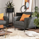 Modern Upholstered Accent Chair with Removable Backrest Cushion by LJGDeals