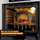 24 Inch Single Wall Oven 2.47Cu.ft with 5 Cooking Modes-Silver by LJGDeals