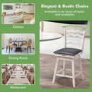 360° Swivel Bar Stools with Rubber Wood Frame and Ergonomic Backrest and Footrest by LJGDeals