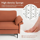 Modern Fabric Loveseat Sofa for with Metal Legs and Armrest Pillows by LJGDeals