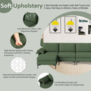 Extra Large L-shaped Sectional Sofa with Reversible Chaise and 2 USB Ports for 4-5 People