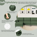 Extra Large L-shaped Sectional Sofa with Reversible Chaise and 2 USB Ports for 4-5 People by LJGDeals