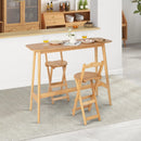 48 Inch Bamboo Bar Table High Top Console Dining Pub Table-Natural by LJGDeals
