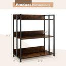 3/5-Tier Industrial Bookshelf Storage Shelf Display Rack with Adjustable Shelves by LJGDeals