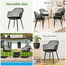 Set of 4 Heavy Duty Modern Dining Chair with Airy Hollow Backrest by LJGDeals
