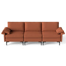Large 3-Seat Sofa Sectional with Metal Legs for 3-4 people by LJGDeals
