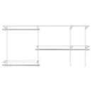 Custom Closet Organizer Kit 3 to 5 Feet Wall-Mounted Closet System with Hang Rod by LJGDeals