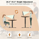 L-shaped Electric Standing Desk with 4 Memory Positions and LCD Display by LJGDeals