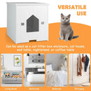 Cat Litter Box Enclosure with Flip Magnetic Half Door by LJGDeals