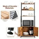 4-Tier Industrial Kitchen Bakers Rack Microwave Oven Stand-Brown by LJGDeals