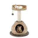 28 Inches Hand-Made Cat Tree Tower with Jump Platform by LJGDeals
