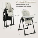 4-in-1 Baby High Chair with 6 Adjustable Heights by LJGDeals