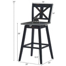 Set of 2 360-Degree Swivel Bar Stools for Home Restaurant by LJGDeals