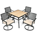 5-Piece Outdoor Patio Dining Set with Soft Cushions by LJGDeals