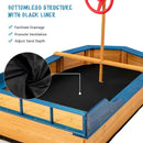 Kids' Pirate Boat Sandbox with Flag and Rudder by LJGDeals