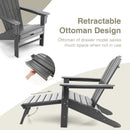 Patio HDPE Adirondack Chair with Retractable Ottoman by LJGDeals
