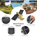 2 Pieces Foldable Chaise Lounge Chair with 2-Position Footrest by LJGDeals