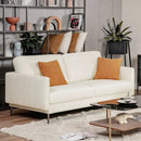 Modern Loveseat with Comfy Backrest Cushions by DirectDeals