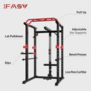 1000LBS Multi-Functional Barbell Rack Squat Power Cage With Weight Bench (SAK35822)