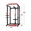 1000LBS Multi-Functional Barbell Rack Squat Power Cage With Weight Bench (SAK35822)