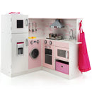 Corner Play Kitchen Wooden Toy Set with Sound and Light by LJGDeals