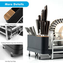 Aluminum Expandable Dish Drying Rack with Drainboard and Rotatable Drainage Spout by LJGDeals