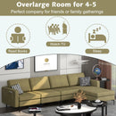 Modular L-shaped Sectional Sofa with Reversible Ottoman and 2 USB Ports by LJGDeals