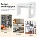 Computer Desk PC Laptop Table with Drawer and Shelf-White by LJGDeals