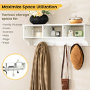 Wall Mount Cubby Organizer Hooks Entryway Storage Shelf by LJGDeals