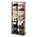 7-Tier Dual Shoe Rack Free Standing Shelves Storage Shelves Concise-Black by LJGDeals