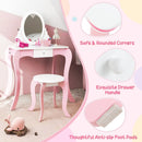 Pretend Kids Vanity Set with 360° Rotatable Mirror and Play Accessories by LJGDeals