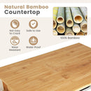 3-Tier Kitchen Island Cart Rolling Service Trolley with Bamboo Top by LJGDeals