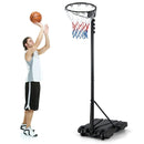8.5 to 10 FT Adjustable Portable Basketball Hoop Stand with Fillable Base and 2 Wheels by LJGDeals