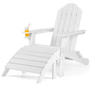 Adirondack Folding Ottoman with All Weather HDPE by LJGDeals