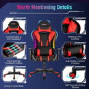 Gaming Chair Adjustable Swivel Computer Chair with Dynamic LED Lights by LJGDeals