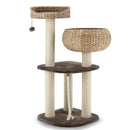 41 Inch Rattan Cat Tree with Napping Perch by LJGDeals
