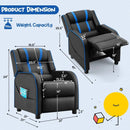 Kids Recliner Chair with Side Pockets and Footrest by LJGDeals